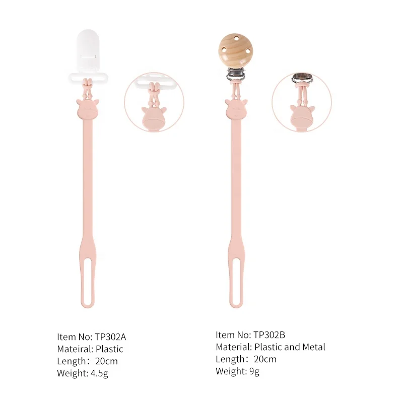 Silicone Pacifier Clips for Baby Boy Girl Universal Pacifier Holder Clips Fits Baby Pacifiers Teether Toys