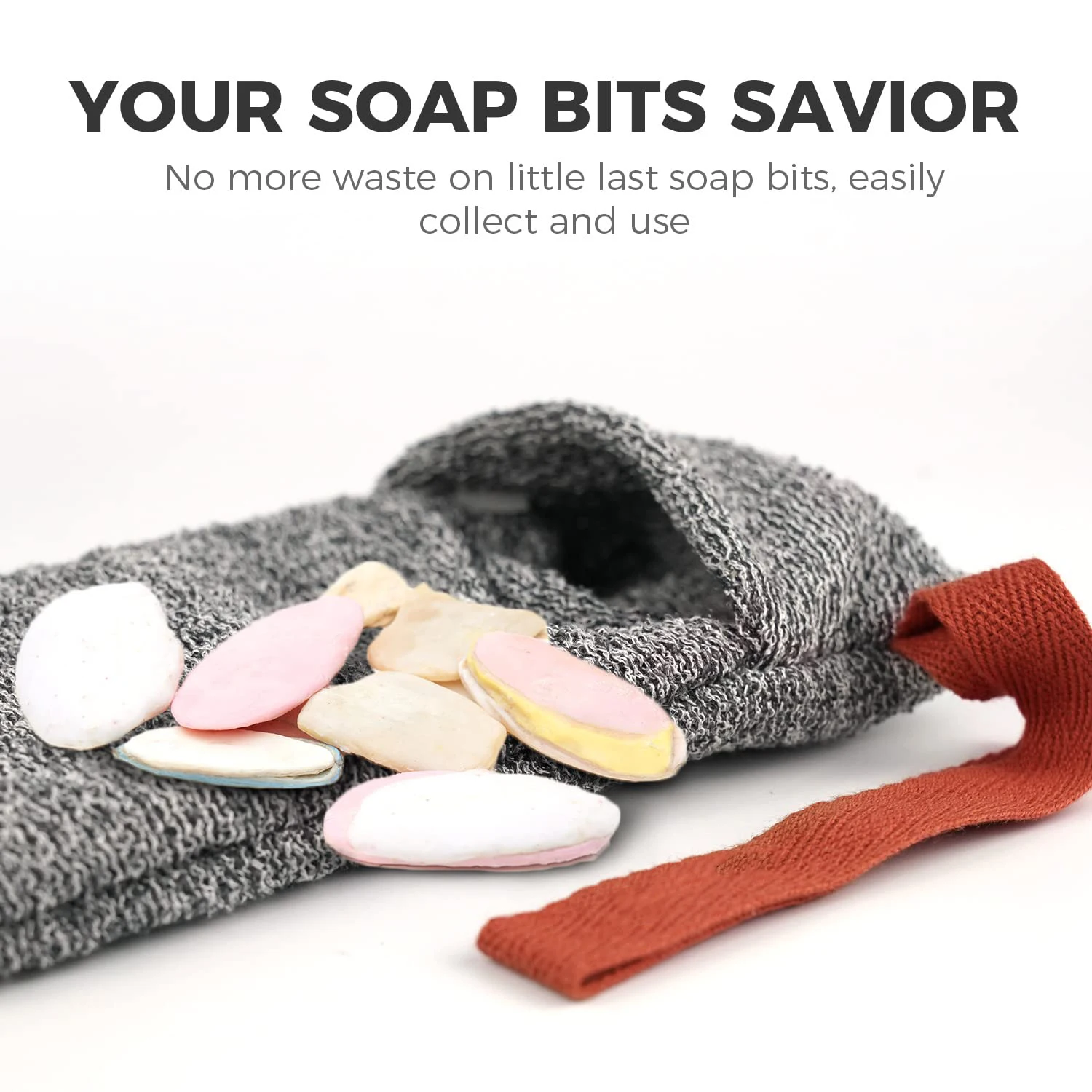 Custom Logo Different Roughness Soap Pouch Soap Saver Pocket Body Scrubber Shower Sponge Premium Exfoliating Soap Bag