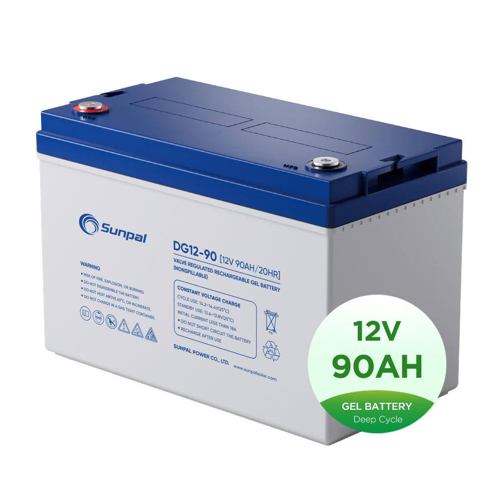Sunpal Solar Deep Cycle 12V 12Ah 90Ah Energy Storage AGM Sealed Lead Acid Battery