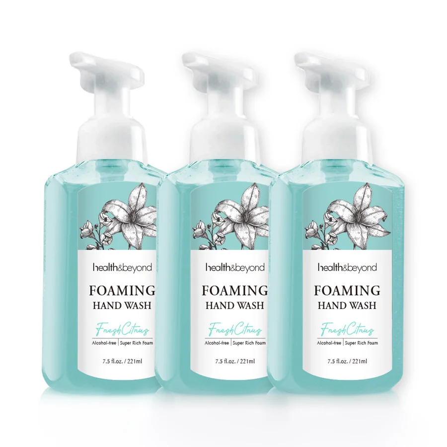 private label 221ml OEM  Antiseptic foaming liquid hand wash hand sanitizer