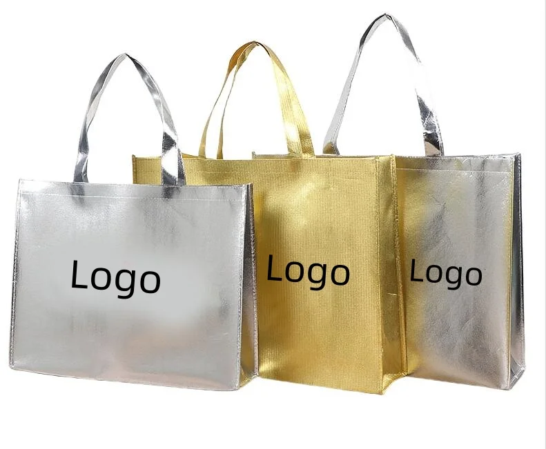 Custom Logo Printed Non-Woven Tote Garments Shopping Bags Matt Laminated Eco-Friendly Packaging for Supermarket