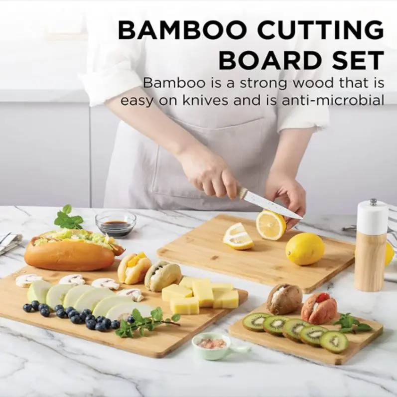 Kitchenware Natural Organic Totally Kitchen Wood Chopping Large Rectangular Cutting Board