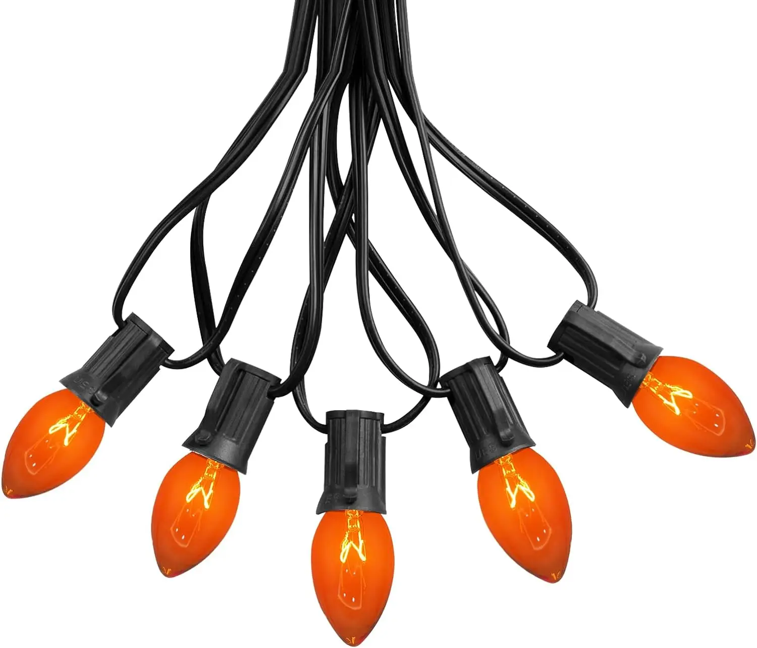 Tungsten wire Wholesale  Replacement C7 Christmas Light Bulbs E12 Sockets  Kids Room Wedding Party Decor for Outdoor String