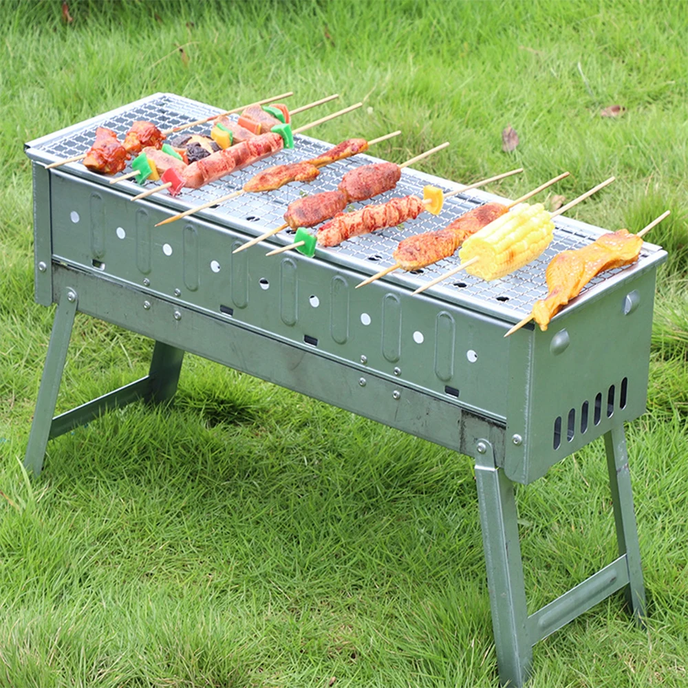 Japanese style  alloy steel three Size folding  Outdoor portable barbecue grill charcoal BBQ