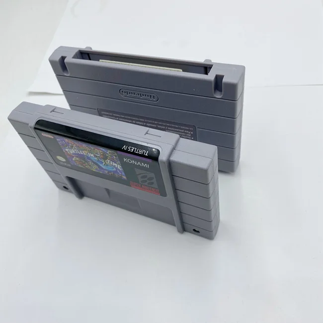 Factory 16 Bit Turtles IV Turtles in Time video game card for SNES Game Cartridge