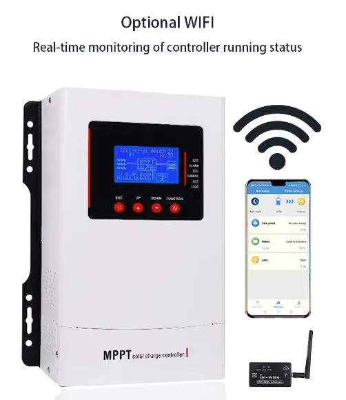 60 Amp MPPT Solar Charge Controller 24V 12V Auto,  Solar Panel Regulator  for AGM Sealed Gel Flooded Lithium Battery