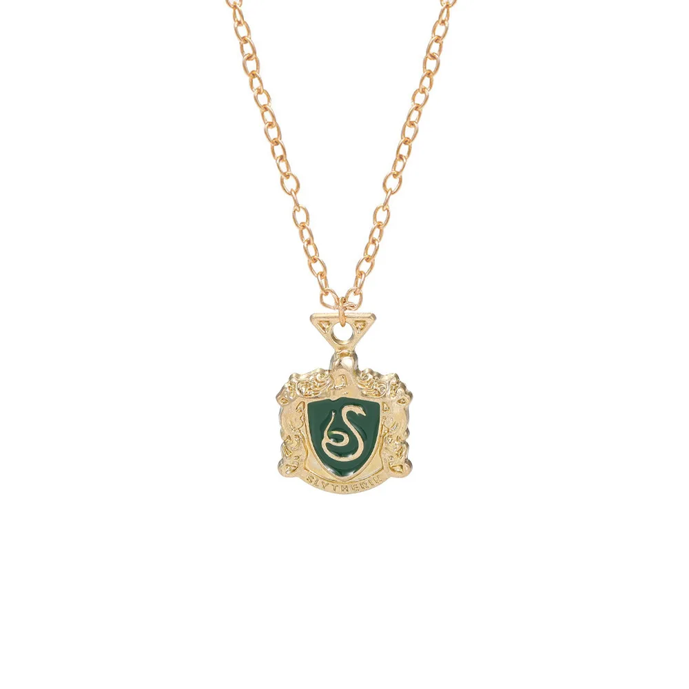 New Harry Potter Academy Medal Alloy Dripping Oil Diy Pendant Fashion Jewelry Necklace For Men Women