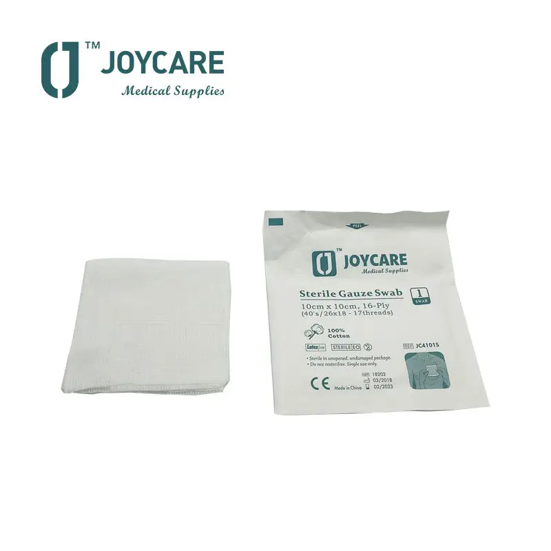 ISO13485 CE Certification EO OZONE Disinfected 100% Cotton Medical Dressings abdominal Sterile Gauze Swab 10x10