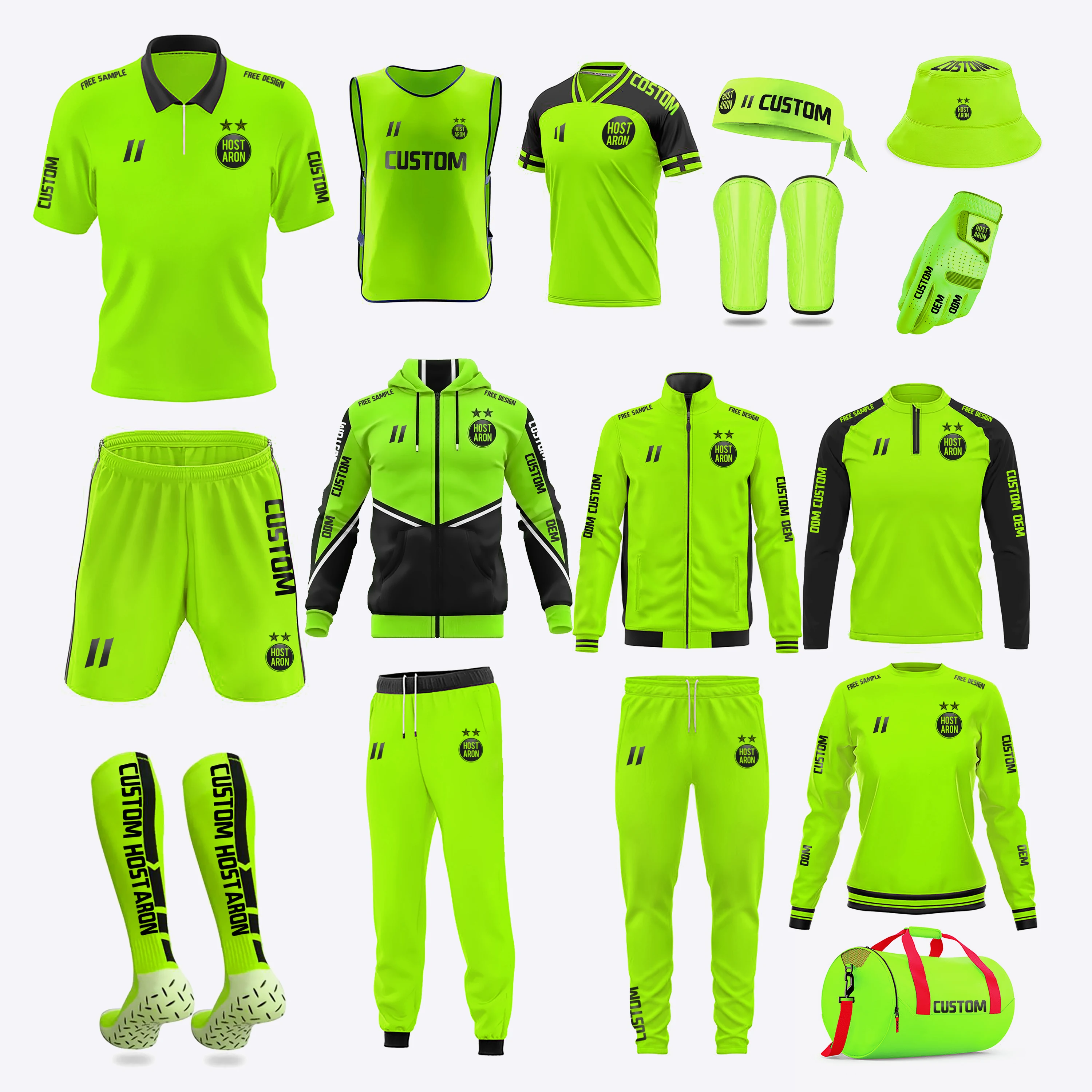 HOSTARON Soccer Teamwear Series High Quality Football Uniforms New Design OEM Custom Men Football Jersey Shirt Print Sportswear