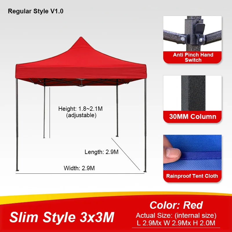 Wholesale HOMG JINFUN 3x3m tente de foire commerciale stretch folding party tents camping for outdoor wedding events heavy duty