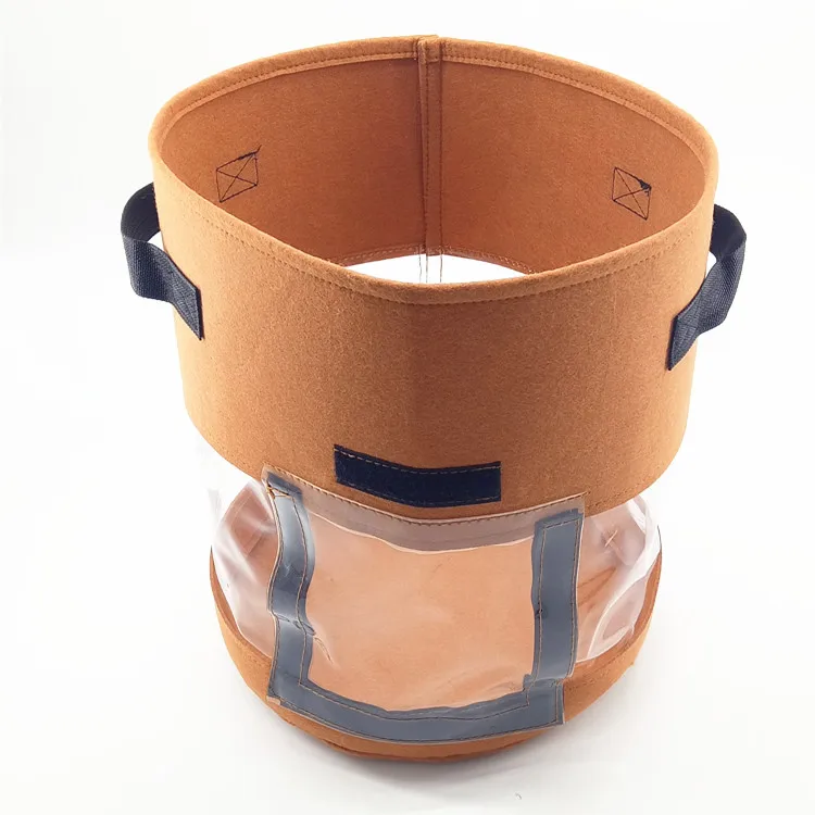 Hot Sale Nursery Aeration Fabric Round Grow Pots Fiber Planting Bags Garden Potato Mushroom Felt Planter Grow Bags