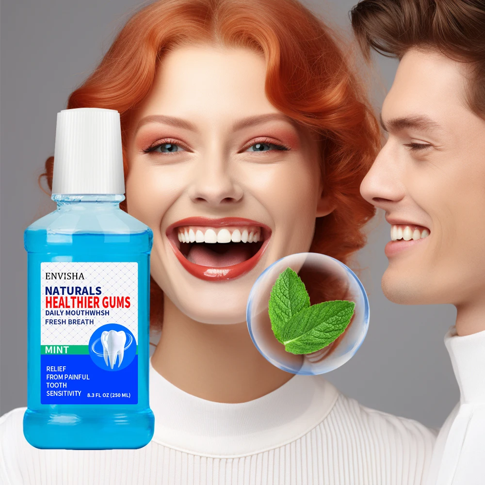 Wholesale Alcohol Free Blue Mint Flavor Deep Clean Mouthwash Mouth Strengthens Teeth Fresh Breath Mouthwash