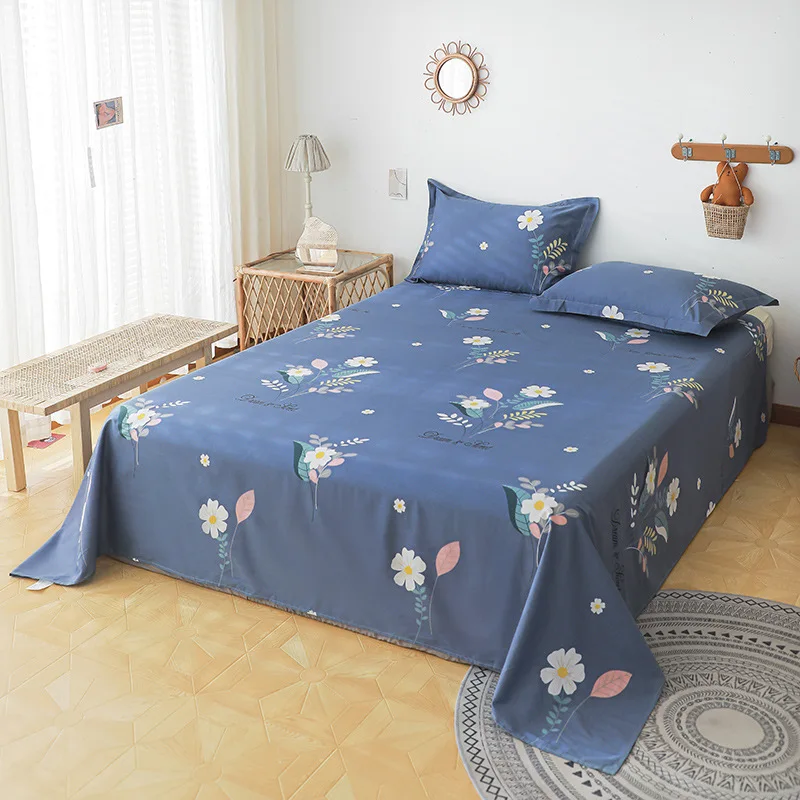 wholesale summer cotton single home student dormitory  adult bedding flat sheet liningss items children kid bedsheet