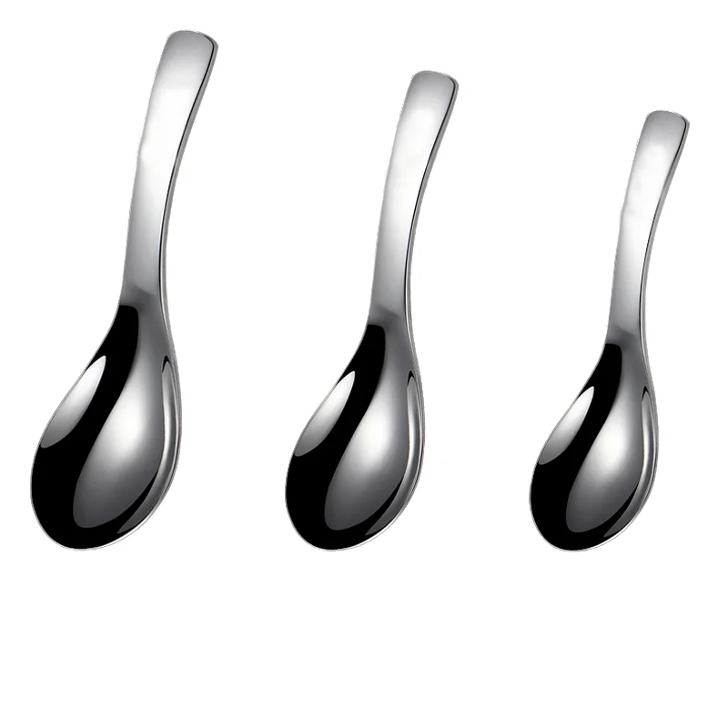 Stainless steel watermelon spoon palace spoon high appearance level rice spoon tableware thickened tablespoon household large