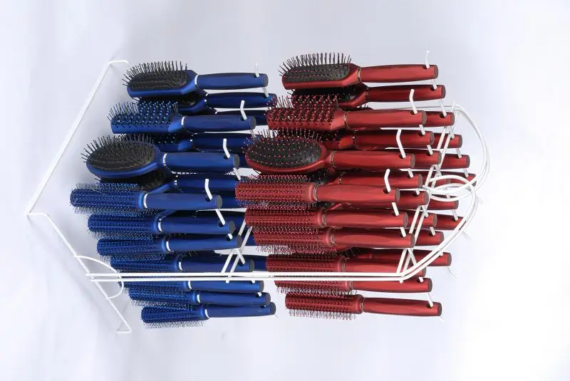 25pcs rubber handle base plastic display hair hairbrush comb mirror brush set ningbo china alibaba factory wholesale