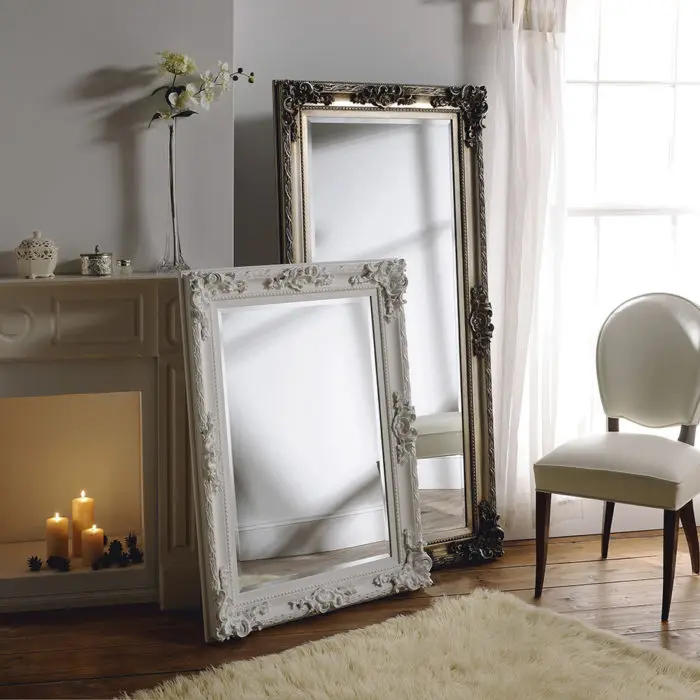
extra large gold wood floor big mirror baroque 