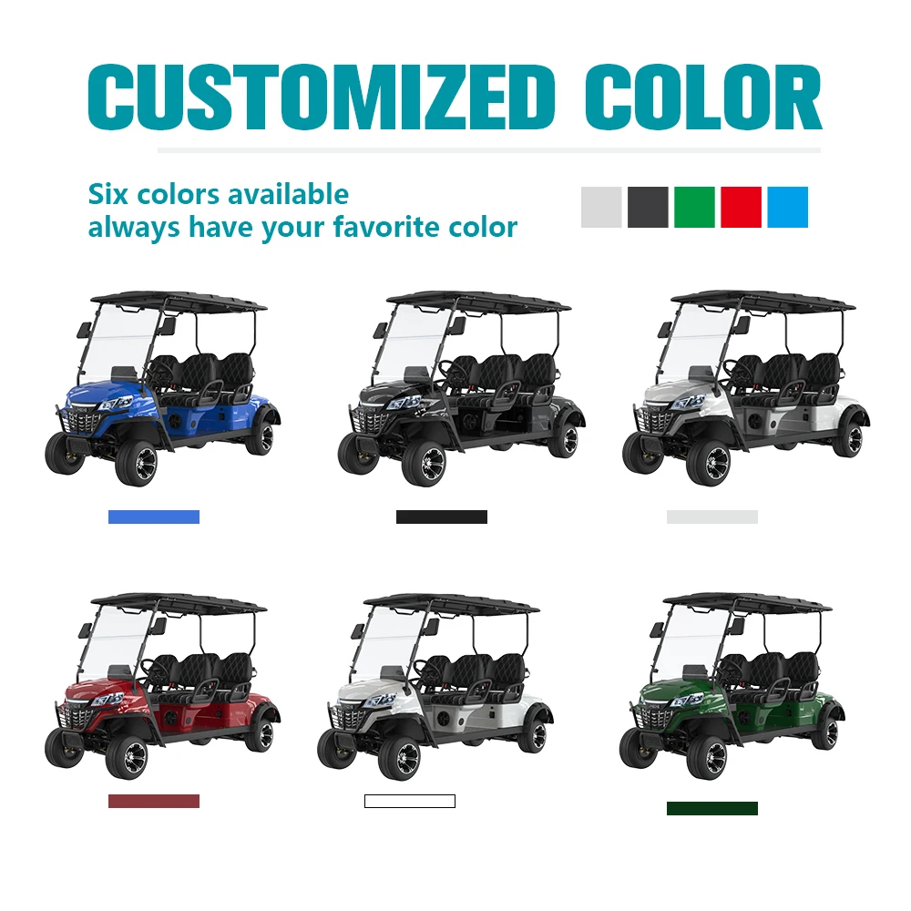 Golf Course New Design 4 Seater Electric Golf Cart Low Speed Buggy For Park And Resort Electric Golf Cart