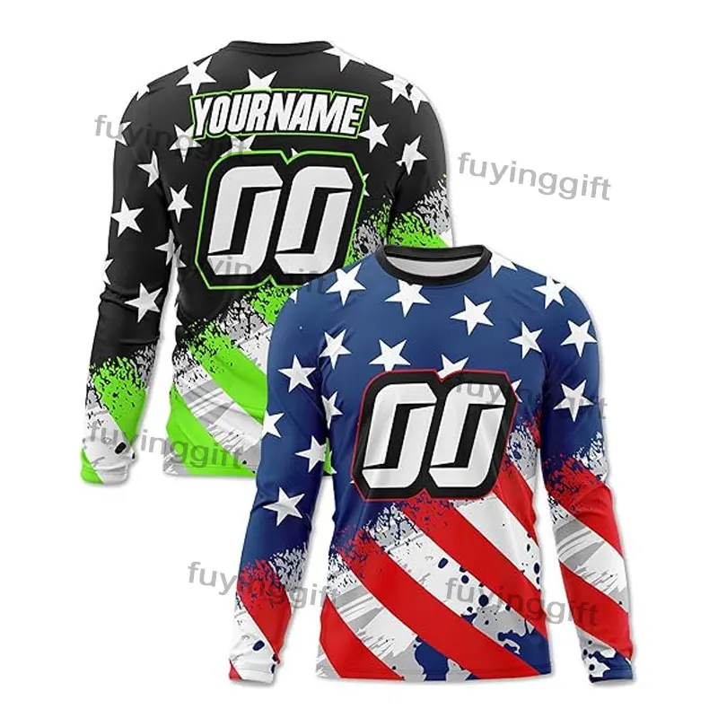 Custom Logo Full Printing Mexican Racing Jersey Motocross Shirts Off Road Quick Dry Mesh Men Motorcycle Jersey