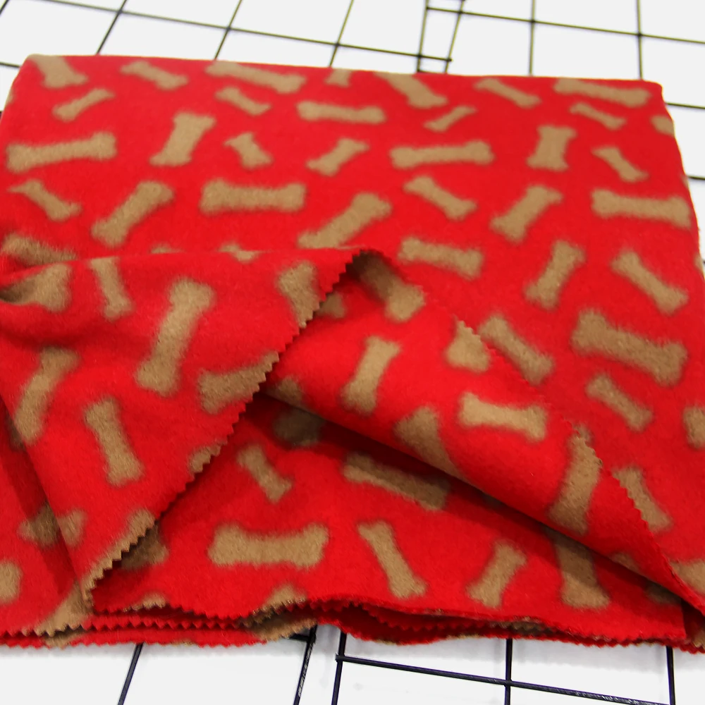 Factory Wholesale Custom Printed 100% Polyester Double Sided Faced Velvet Fabric for Pet Fabric or Home Furnishings