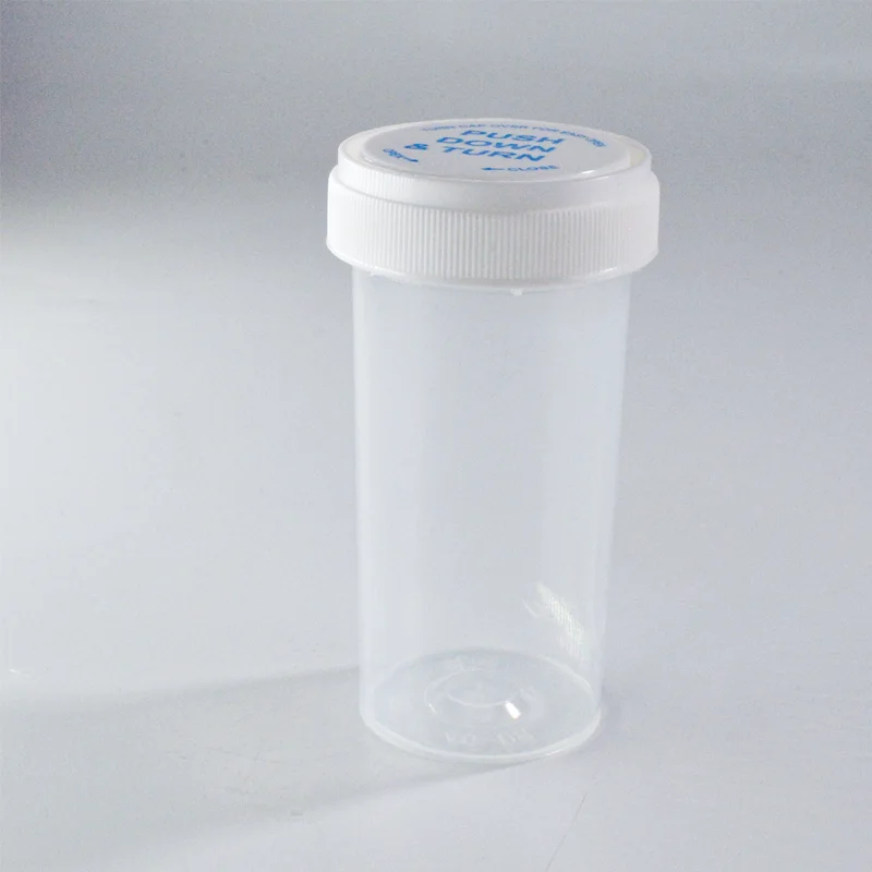 Colorful Portable 8 13 16 20 DR Sealed Plastic Bottles With Child Resistance Lid Waterproof PP Bottles