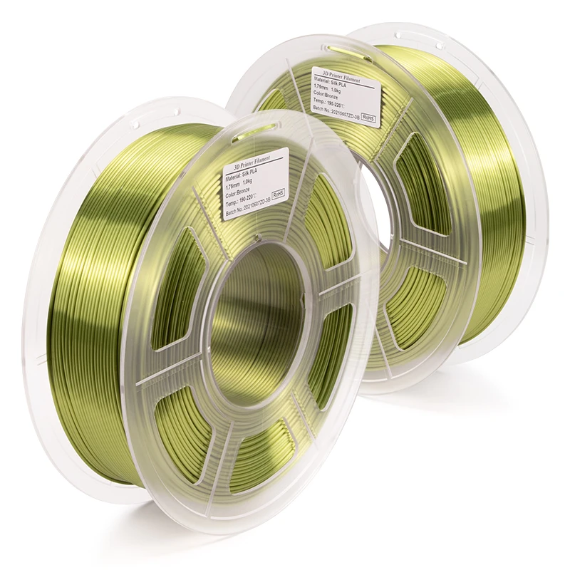 Vacuum package iSANMATE pla silk filament compound 3d printer silk filament 1.75mm 1kg PLA silk bronze  filament