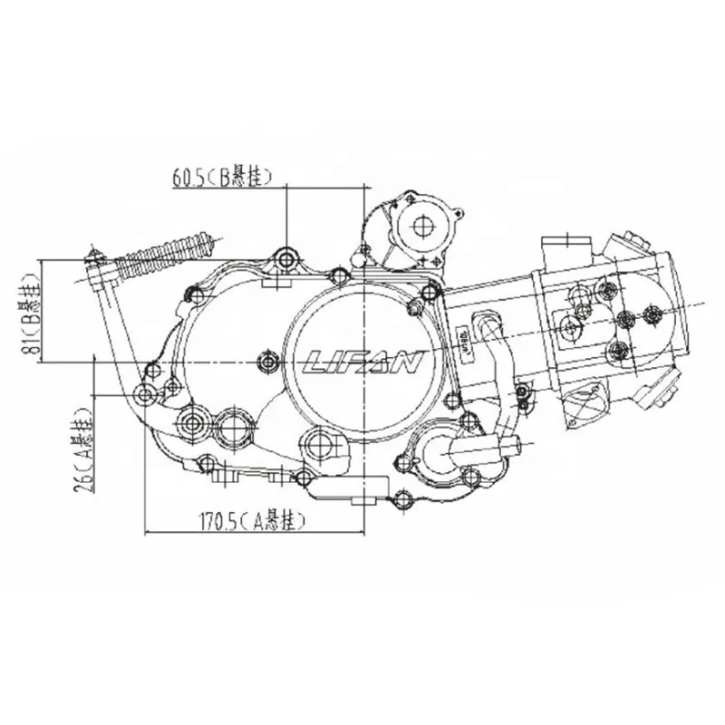 Высококачественный двигатель мотоцикла 125CC с водяным