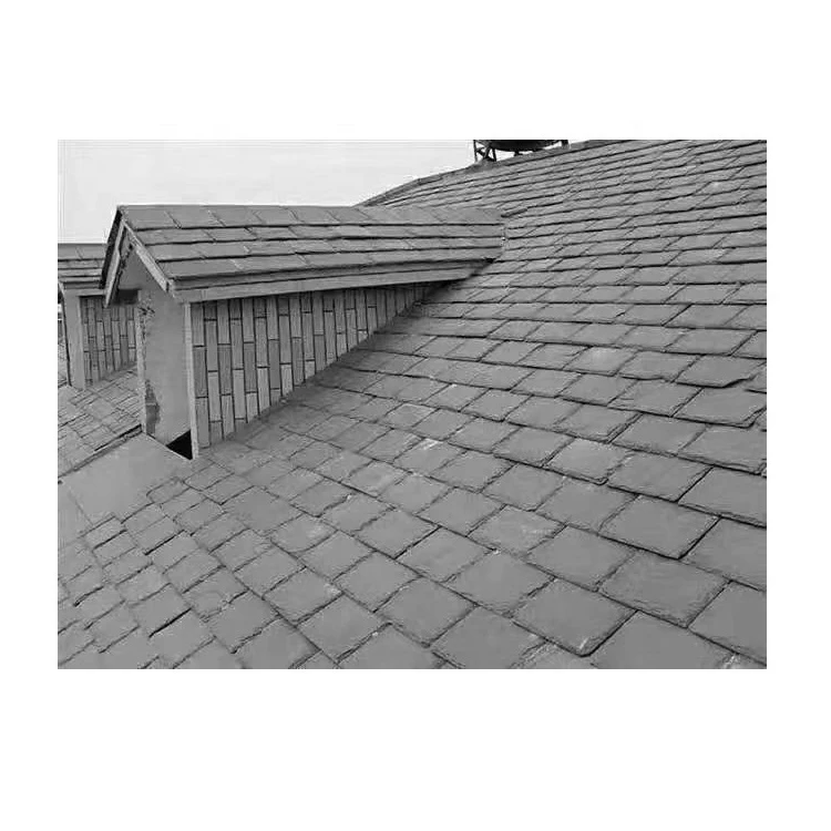 China Factory Wholesales Large Quantity of Black Stone Slate Veneer Roof Tiles