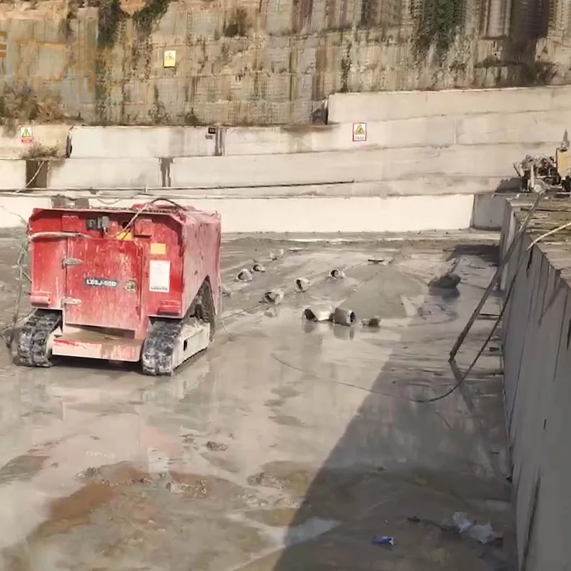 Hualong machinery HCSJ series movable Permanent magnet 55kw 75kw wire saw granite marble Quarry Stone Cutting Machine block