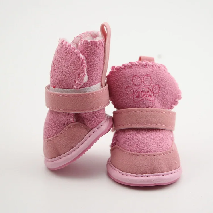 Autumn And Winter Pet Shoes Snow Boots Cat And Dog Shoes Teddy Lamb Cashmere Dog Cotton Shoes