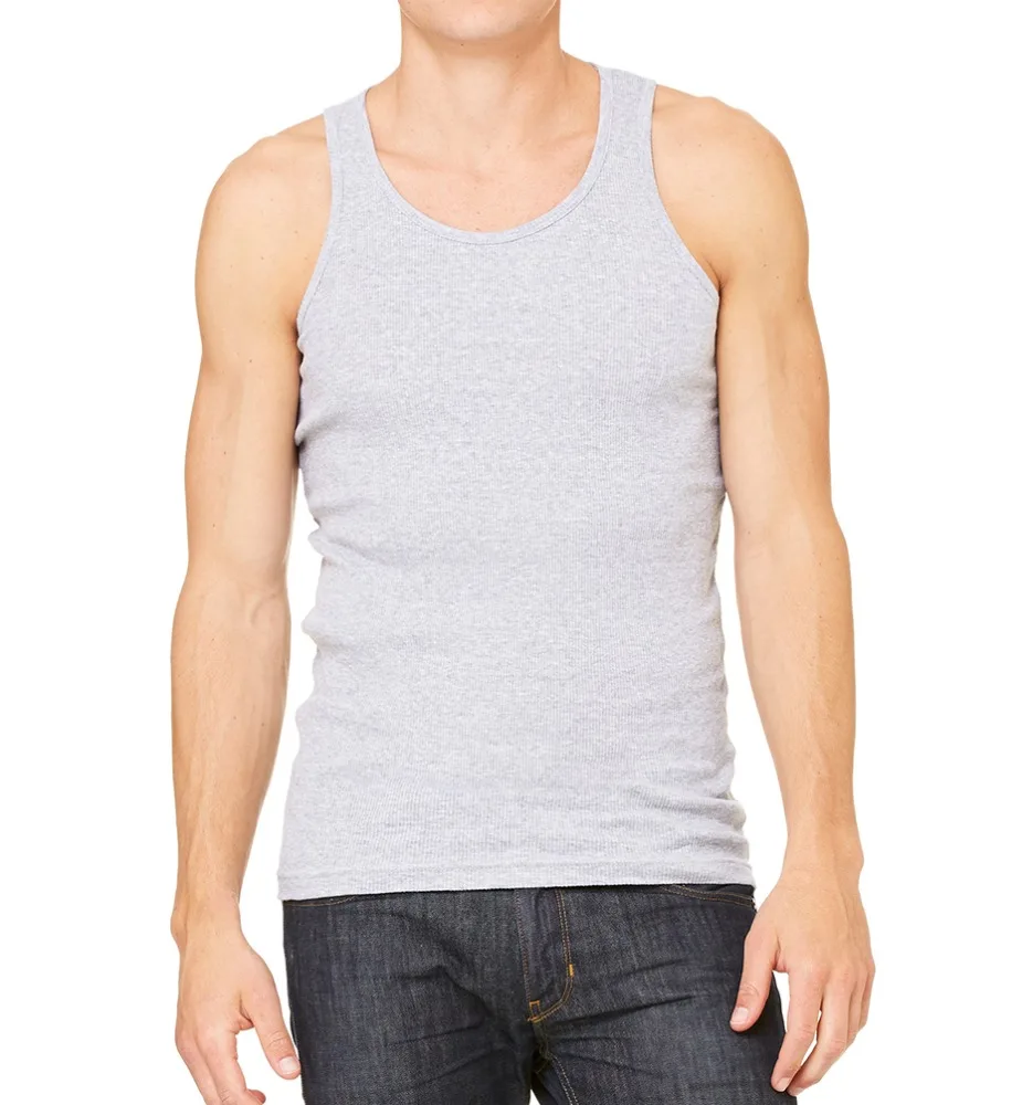 2021 Повседневная 100% хлопок Slim Fit Плотная ткань Трикотажная майка для