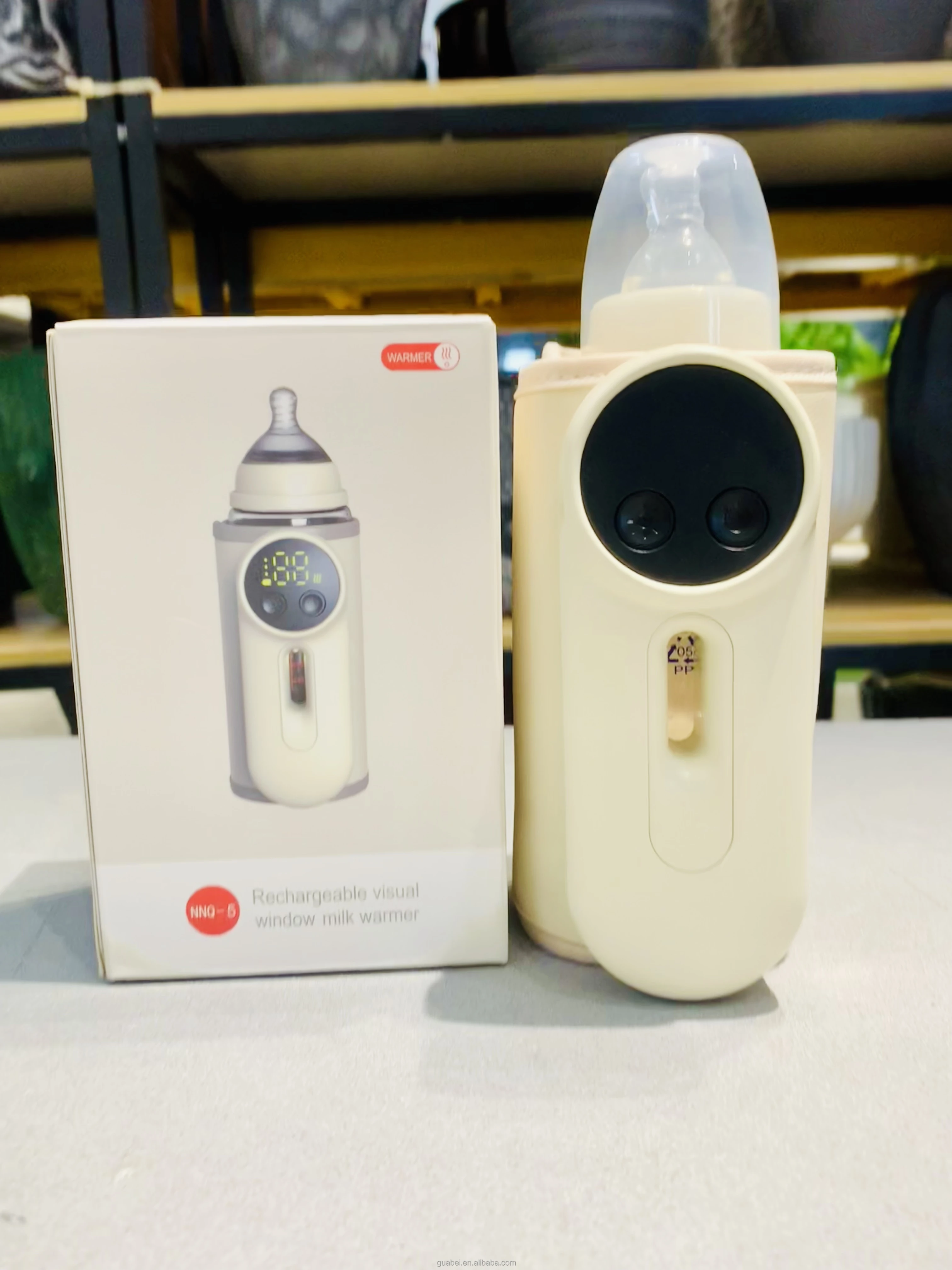 2024 Latest Customized Rechargeable 8000mah Intelligent Temperature Control Baby Milk Bottle Warmer With Led Light For Travel