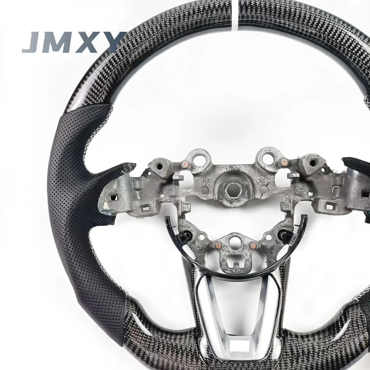 For Mazda CX4 CX5 CX8 CX30 AXELA CX50 Leather Sports-Design Steering Wheel Luxury Carbon Fiber Automotive Interior for Cars