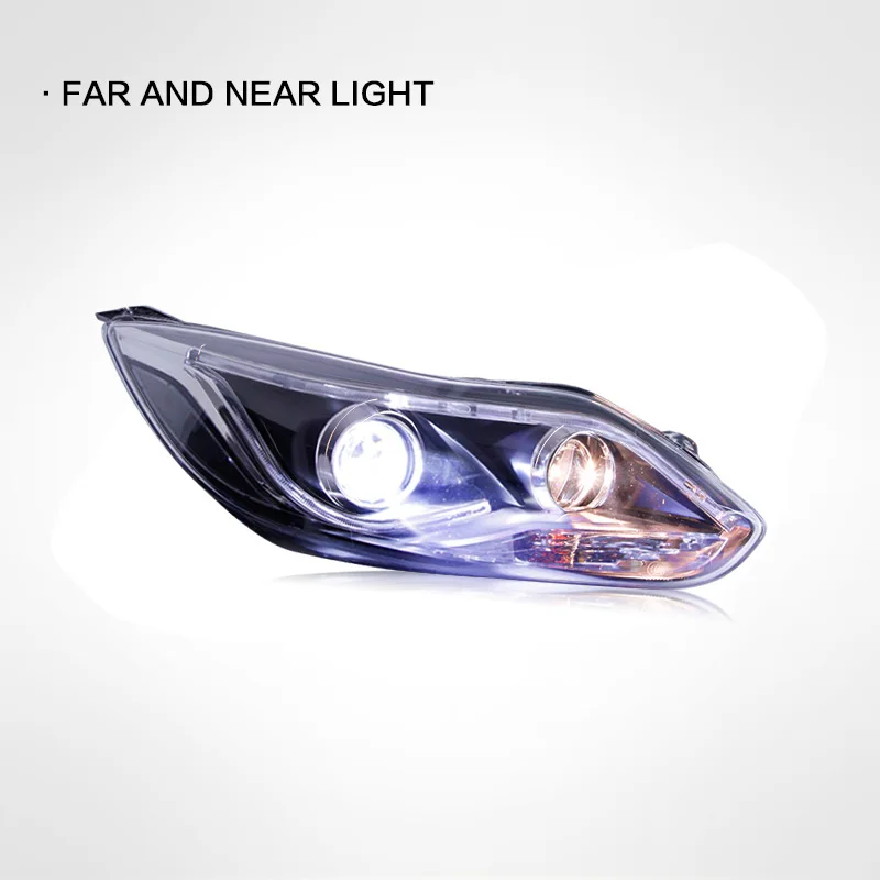 LED Daytime Light Headlights For Ford Focus 2012-2014 LED Tube Light Assembly Signal Lamp Accessories