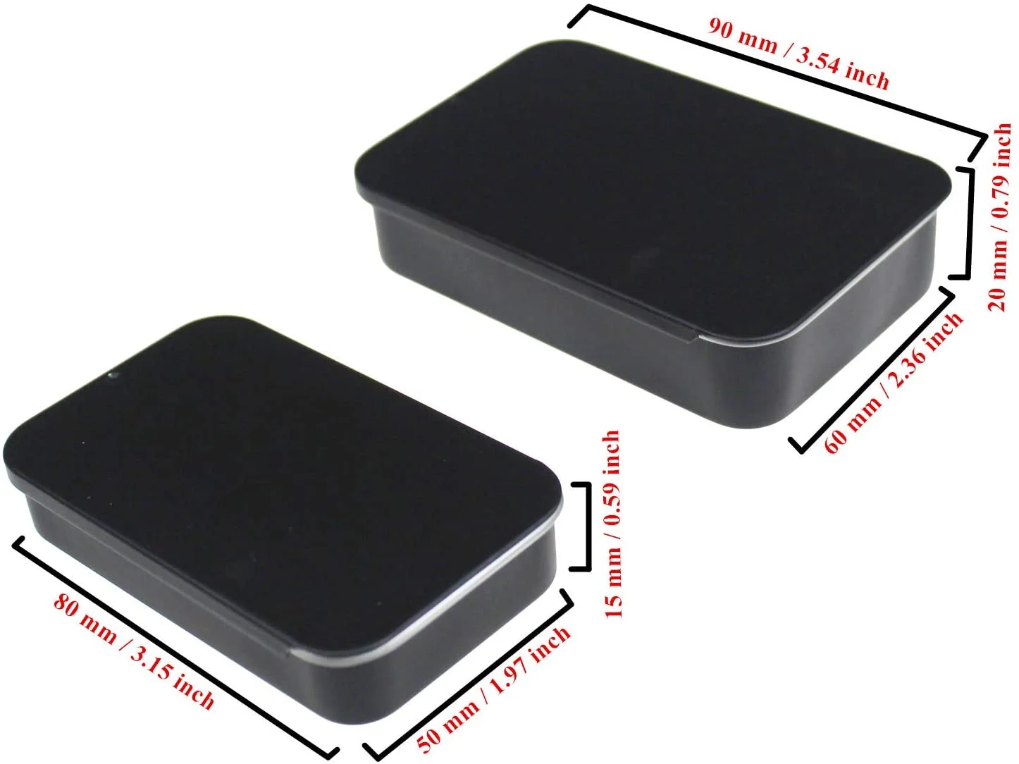 Металлическая Прямоугольная скользящая крышка, жестяные коробки для бальзама для губ, ювелирных изделий, монет, флеш-накопителя USB, мини-свечей, минтов, таблеток, упаковка для конфет