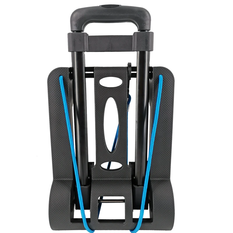 European supermarket hot sale plastic folding luggage cart trolley