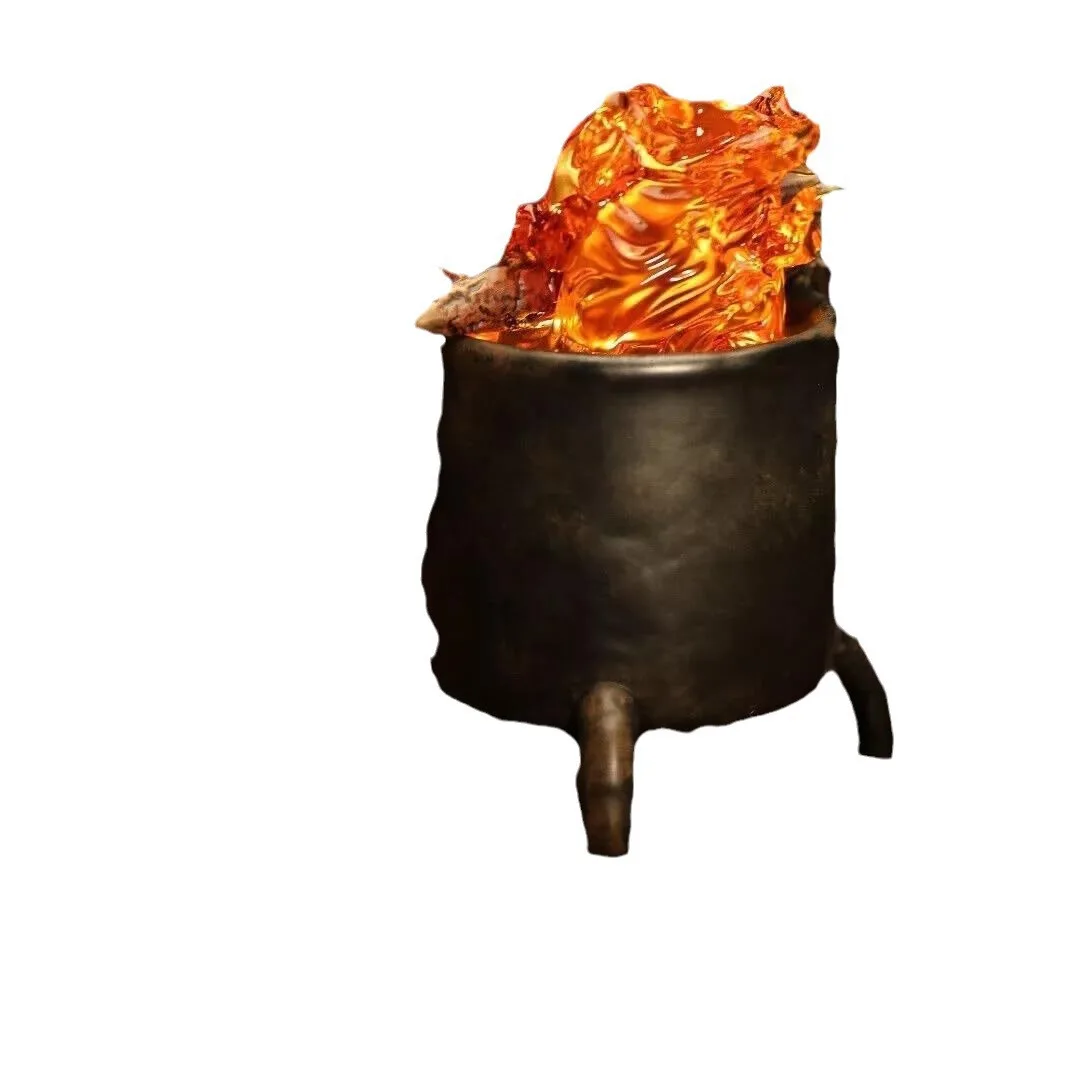 Movie 3D Flame Calcifer Night Light Resin Decorative Ornaments Anime Action Figures