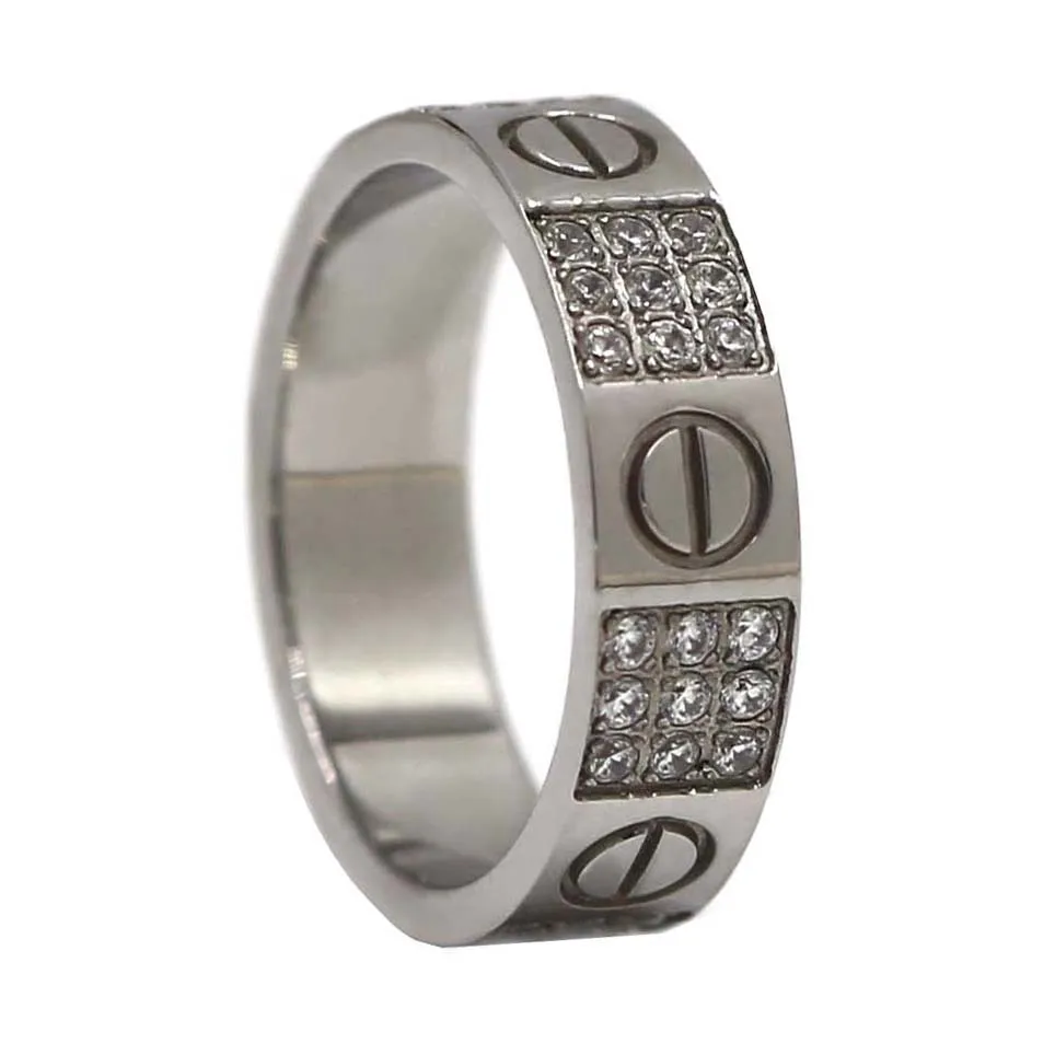 
LR618 new titanium wedding rings micro pave set with cz. 