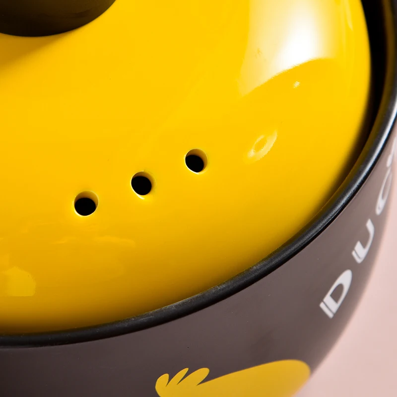 1.2L-8.5LLarge capacity pot cartoon duck ceramic clay casserole set yellow kitchen cookware sets ceramic pots with lids