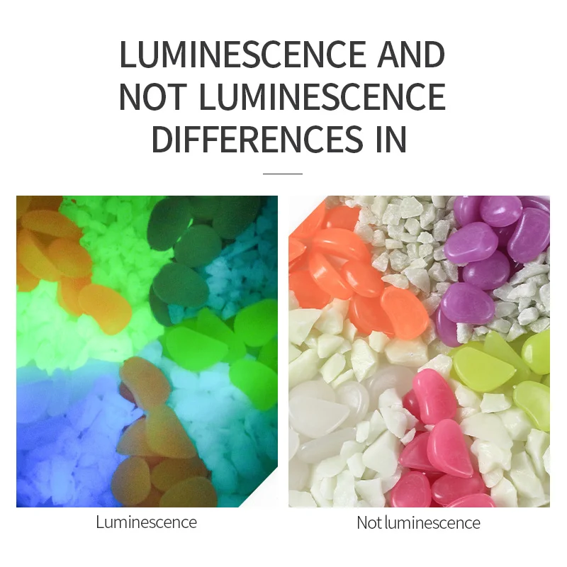 High quality resin luminous stone glow pebbles for road paving