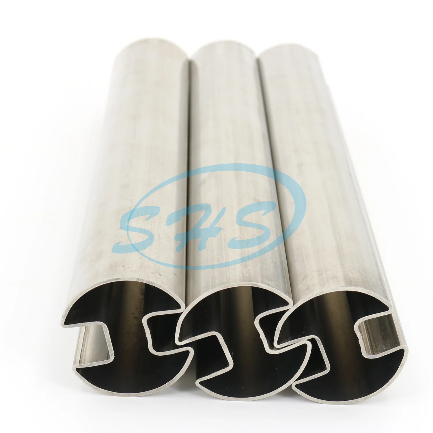 SS304 stainless welded slotted pipe Dia 2 inch tube with 180 degrees double slot pipe 50.8x1.5x(slot 15x15)