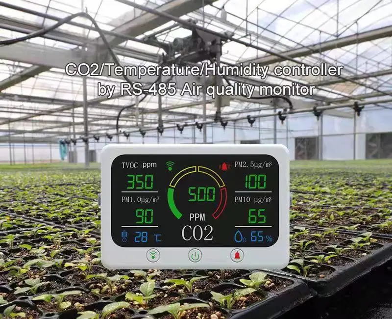Приложение Smart life Wi-Fi 7 в 1 качества воздуха Co2 TVOC PM2.5 PM1.0 PM10 с контролем температуры и влажности RS485 тестер