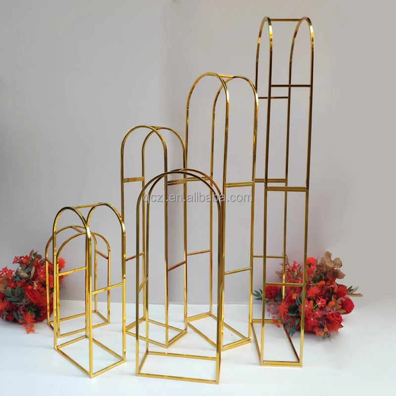 Wedding Props Wrought Iron Golden Arches Shelf Ornaments Wedding Decoration Scene Layout Party Event Road Guide