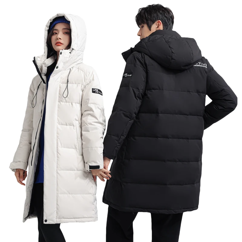 Custom china Warm Thicken Bubble winter women hooded zipper goose down jacket manufacturers