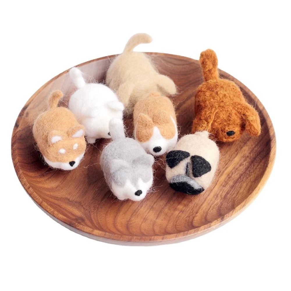 Needle Felting Starter Kit Faceless Dogs Wool Roving Felt Hot Sale Felters DIY Craft Set for Children and Adult