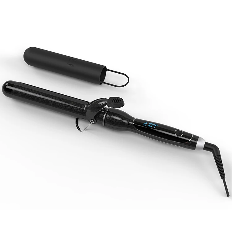 Professional PTC heater LCD display salon Auto shut off  hair curler wand negative ion curling