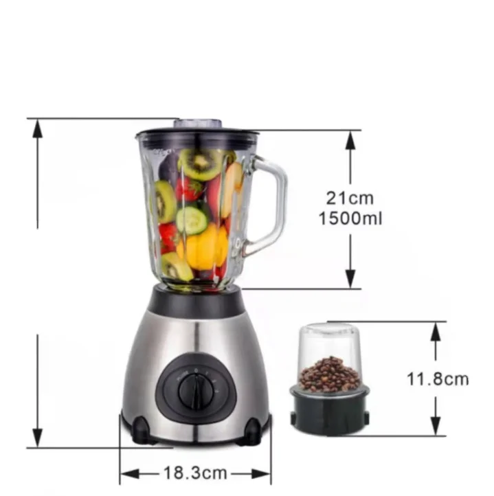2 in 1 Blender Juicer Y66 5 Speed with Stainless Steel Jar Electric Food Mixer Blender blender