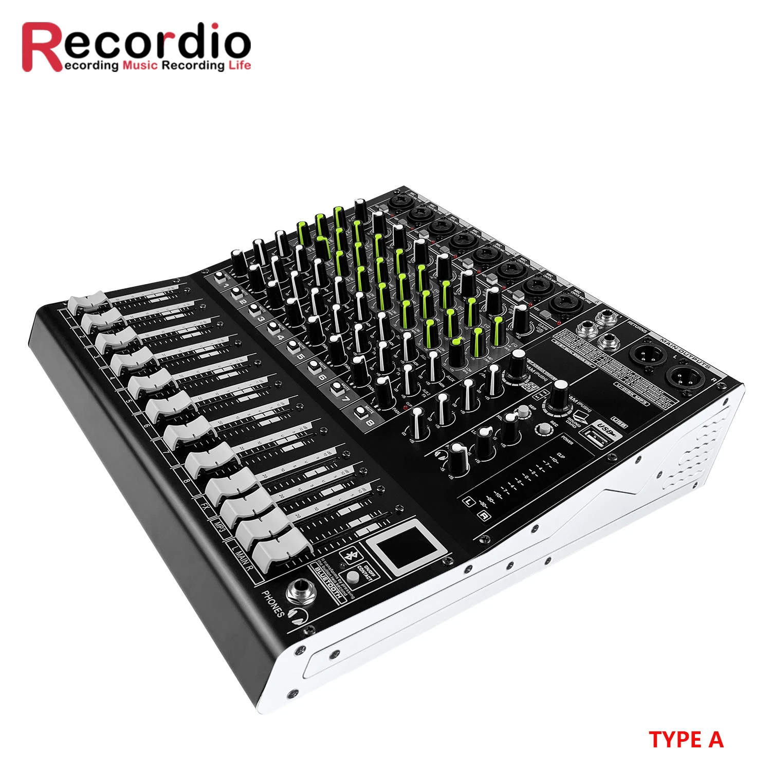 GAX-M8 Pro 8-канальный сетевой видеорегистратор DJ микшер с 256 DSP эффект реверберации BT 5 0 USB смеситель для караоке персональный компьютер запись