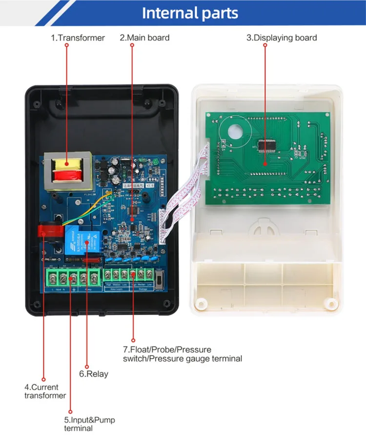 Electric 1-Phase Fully Automatic Water Tank Pump Control  Box for submersible pump