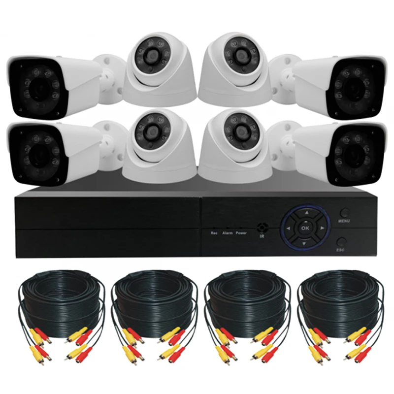 HOFO 8ch DVR решение мониторинга включает 8pcs 1080p Беспроводная PTZ-камера водонепроницаемая OEM камера видеонаблюдения DVR система