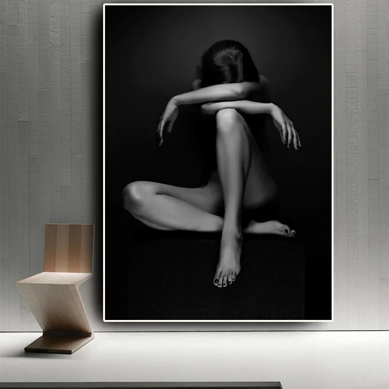 Living Room Home Decor African Woman  Posters and Prints  Art Picture  nude woman body painting